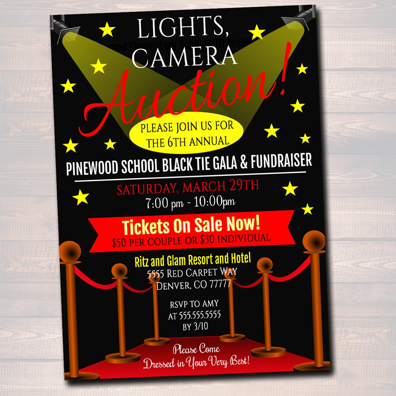 Auction Invitation/Flyer - Templett Shop