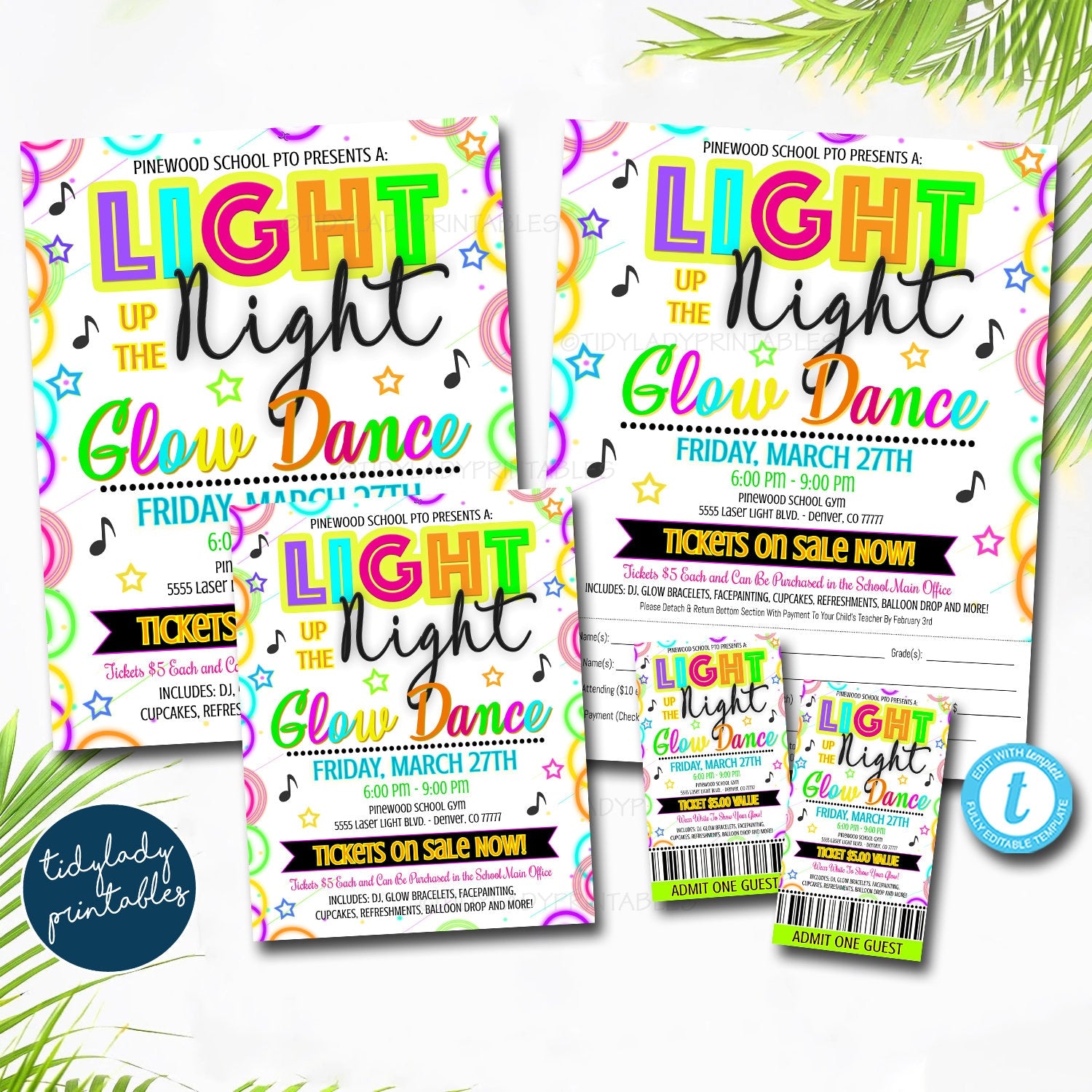 Light Up the Night Glow Dance Set - Templett Shop