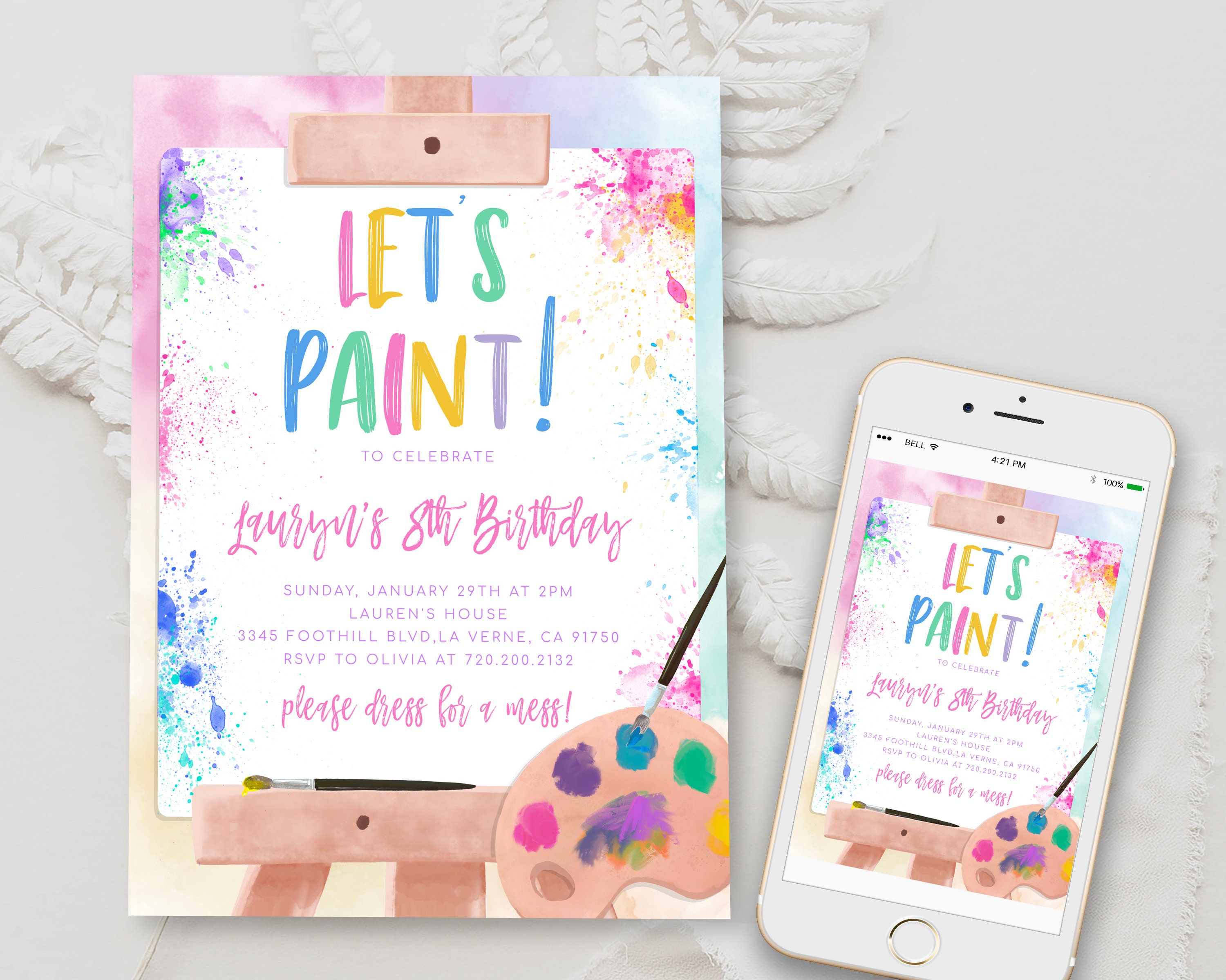 open lace back dress Craft Birthday Party Invitation Editable Template, Summer Craft Art Pa –  Puff Paper Co
