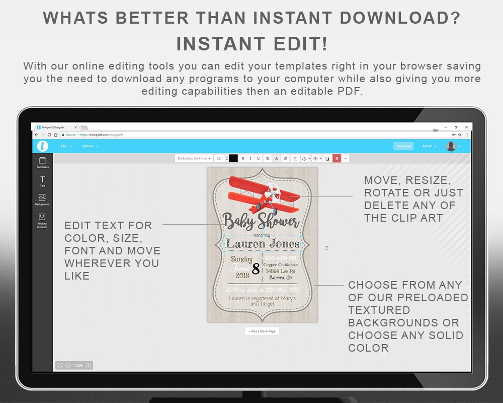 Editable Christmas party invitation, Neutral cozy holiday party template  with baubles, Personalized Instant Digital Download file, image size:1000x800