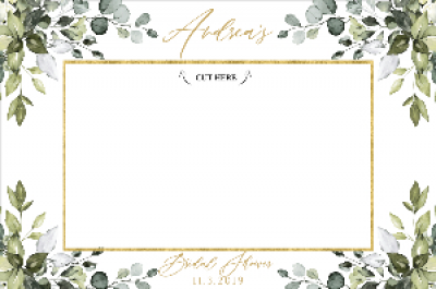 Bridal Shower Photo Prop Frame Printable Template, Greenery Wedding ...