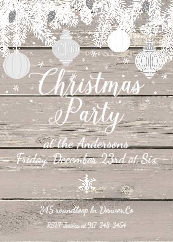 Rustic Christmas Party invitation template Printable Christmas ...