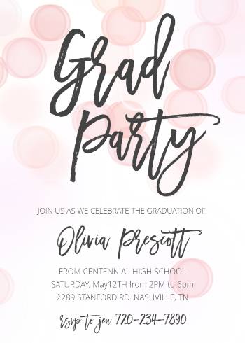 Editable Graduation Party Invitation Template Grad Party Invitation ...