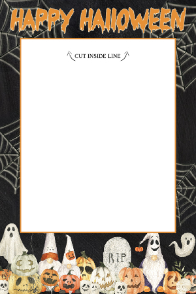 Halloween Photo Prop Frame Printable Template, Halloween Party Decor ...
